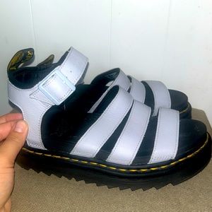 Dr. Martens Blaire Chunky Platform Sandal Light Blue Upper Women’s Size 7